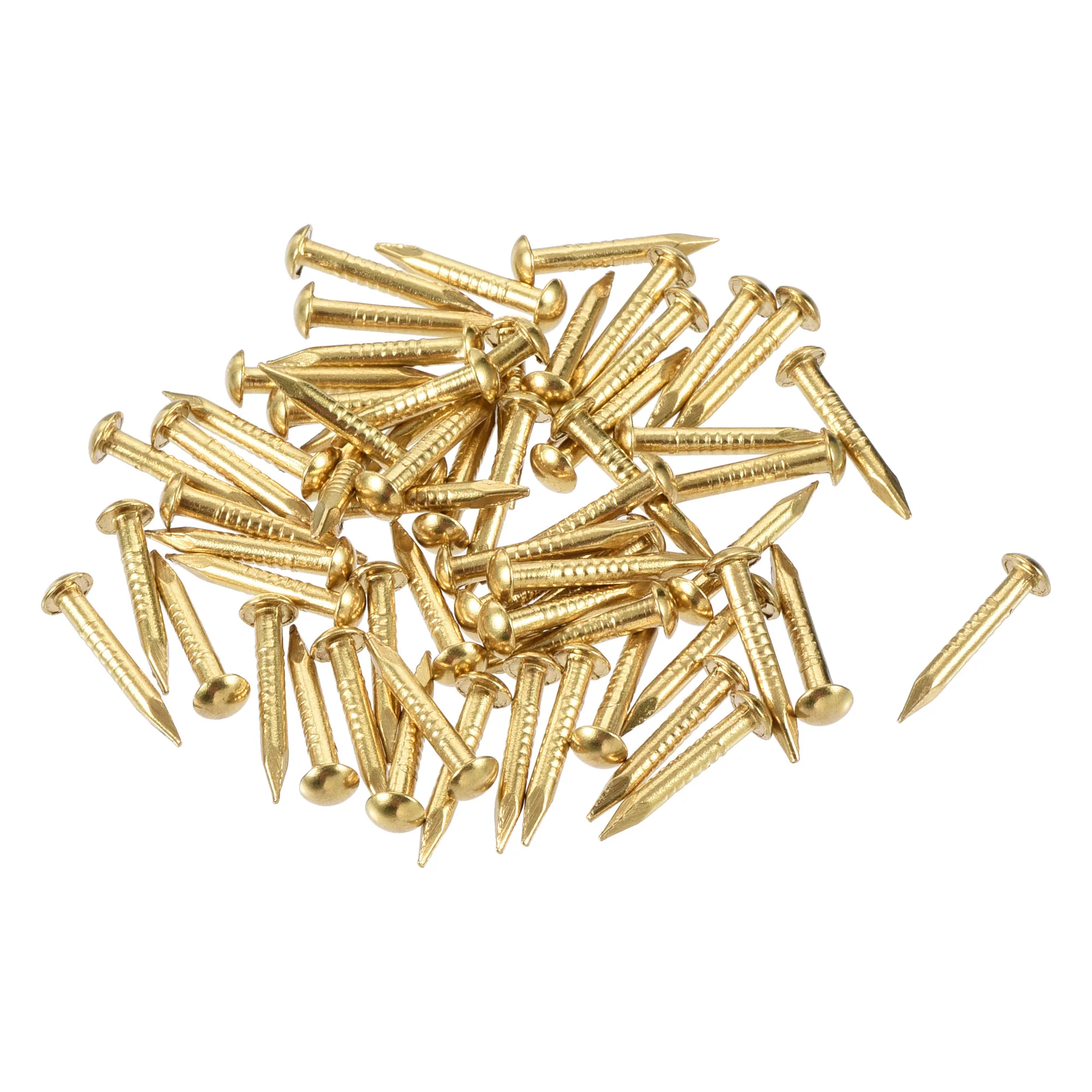 Uxcell Small Tiny Hardware Brass Nails 2mmx15mm(DxL) 60pcs