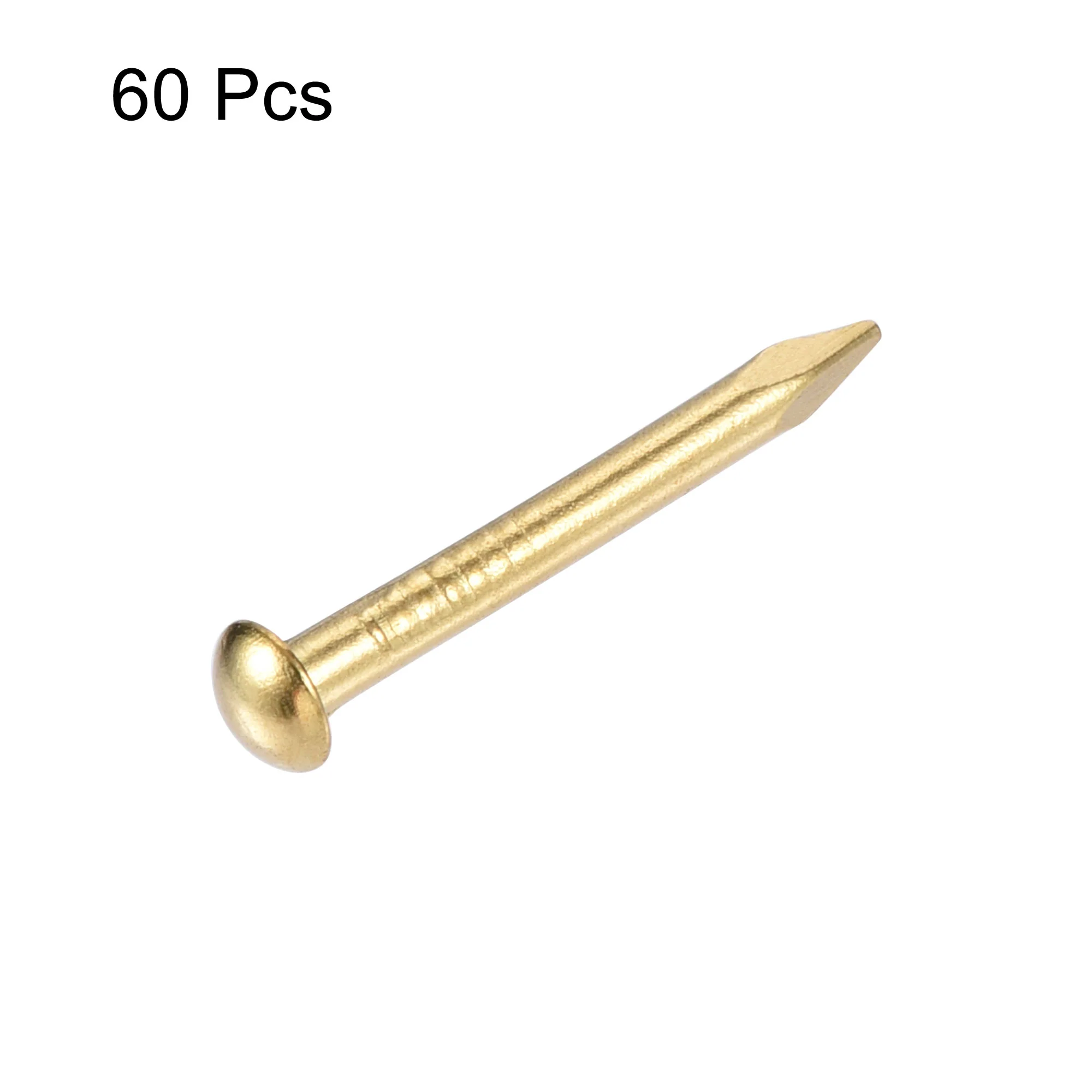 Uxcell Small Tiny Hardware Brass Nails 2mmx20mm(DxL) 60pcs - Image 2