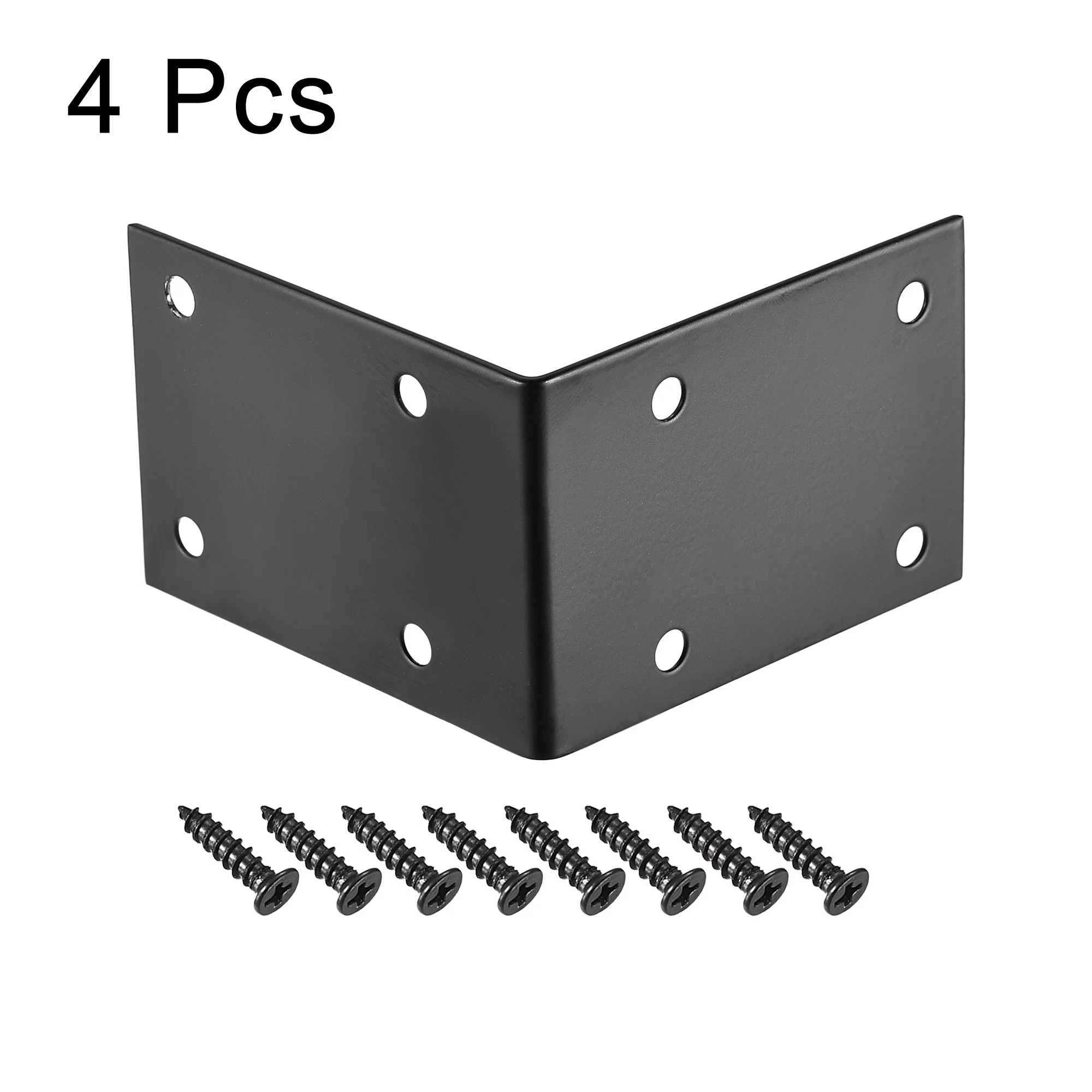Uxcell Corner Brace Angle Bracket Stainless Steel L Shape 72mmx72mmx48mm 4 Pcs - Image 3