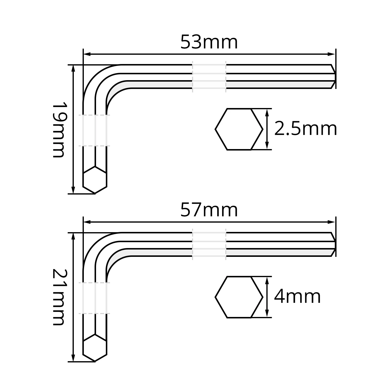 Hex L-Key Sets Drive Size Carbon Steel Zinc Plated - Image 11
