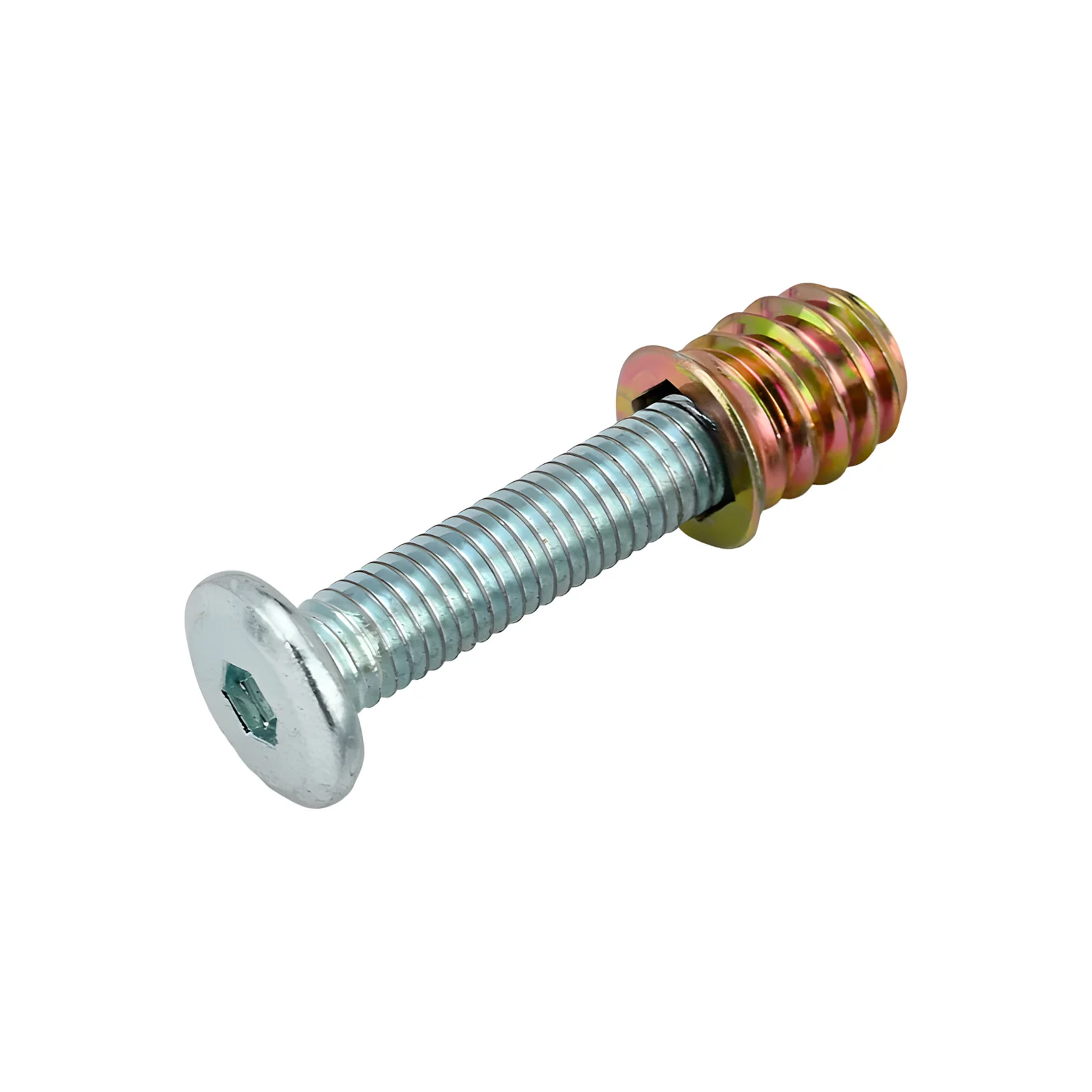 Hex Drive Flat Head Screws with Tapping Inserts M6/M8 Carbon Steel White Zinc Plated - Image 27