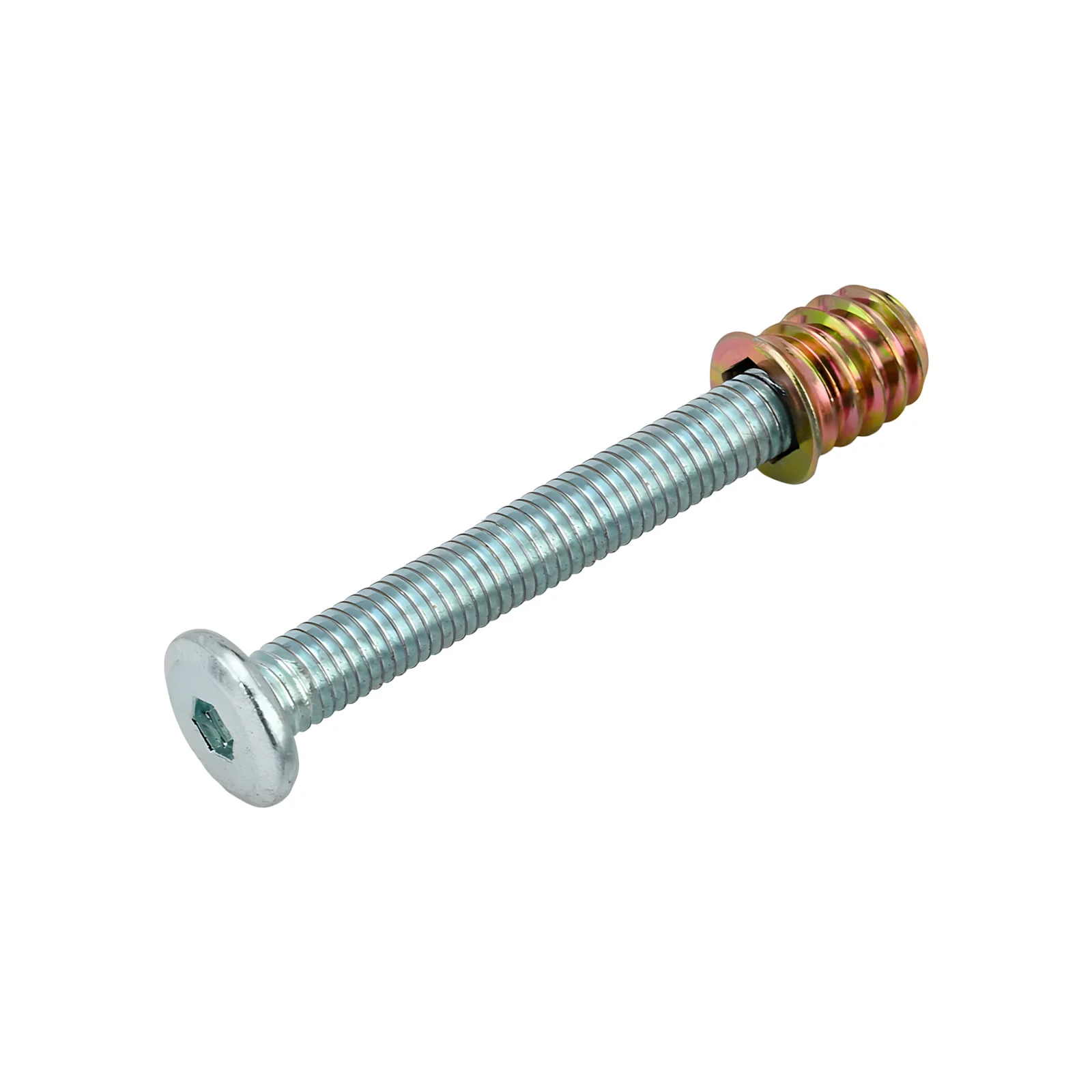 Hex Drive Flat Head Screws with Tapping Inserts M6/M8 Carbon Steel White Zinc Plated - Image 47