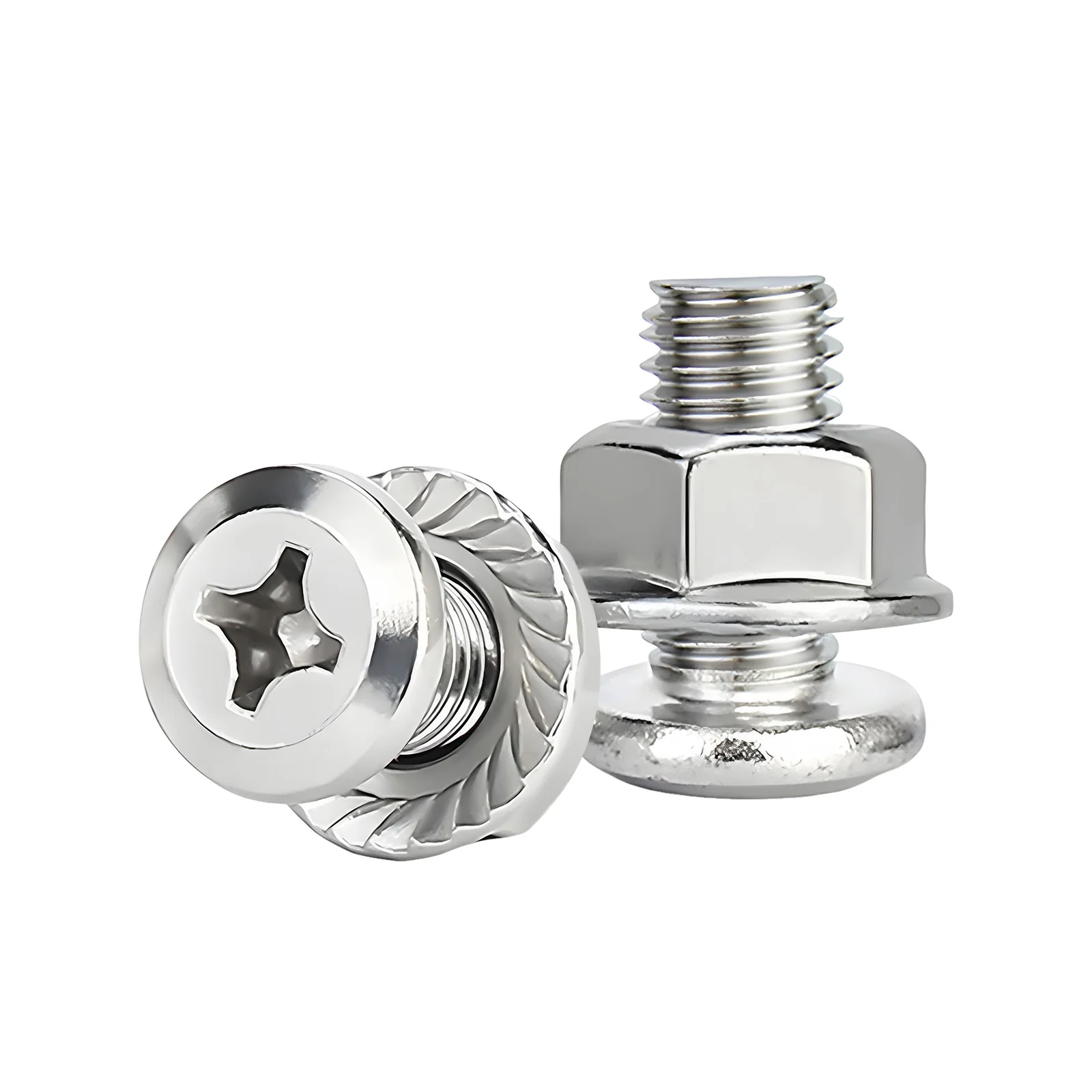 Phillips Flat Head Screws with Serrated Flange Nuts Sets M2.5/M3/M4/M5 18-8 Stainless Steel - Image 33