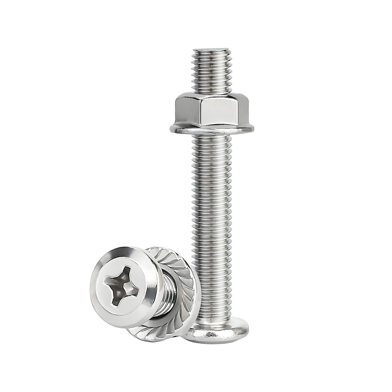 Phillips Flat Head Screws with Serrated Flange Nuts Sets M2.5/M3/M4/M5 18-8 Stainless Steel - Image 87