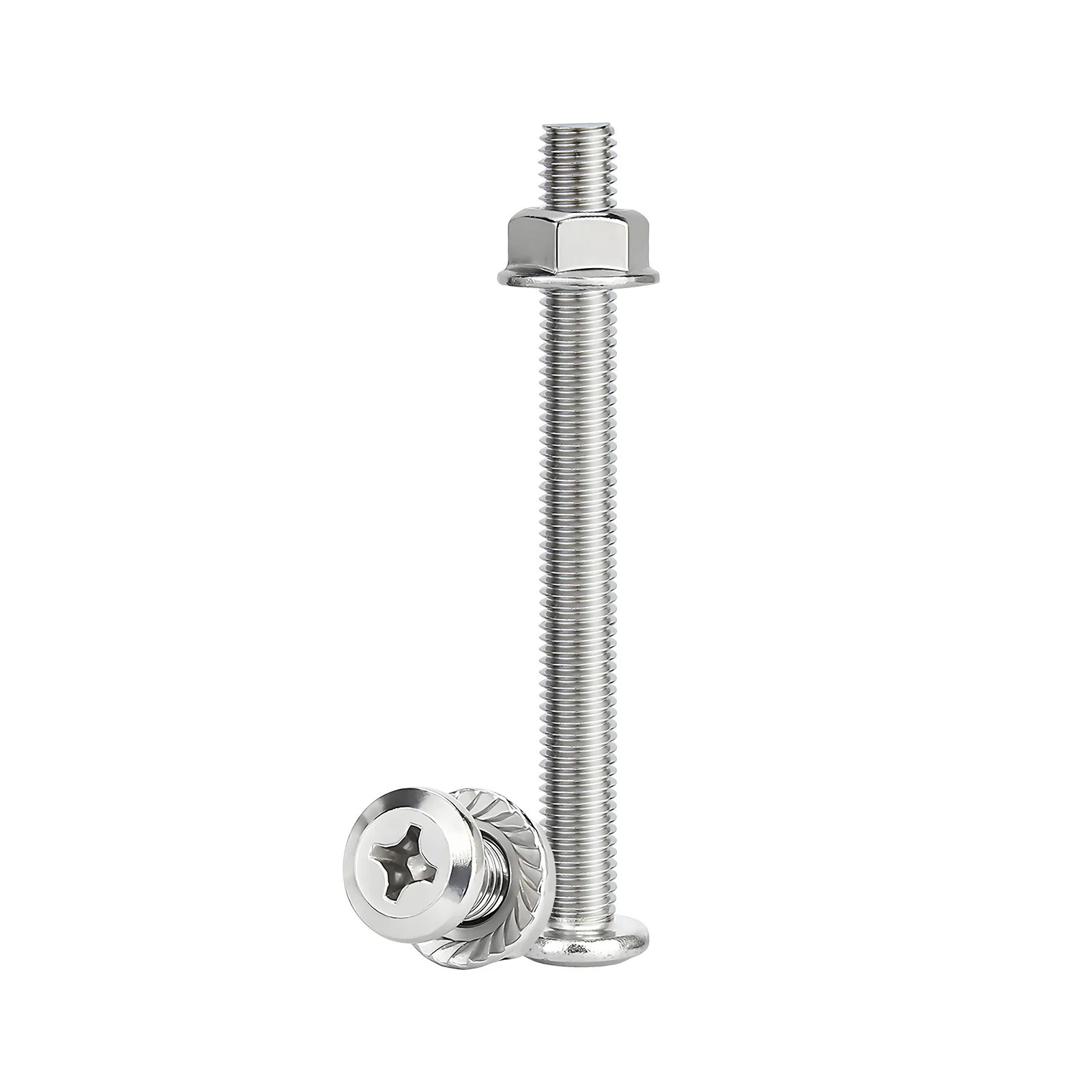 Phillips Flat Head Screws with Serrated Flange Nuts Sets M2.5/M3/M4/M5 18-8 Stainless Steel - Image 95