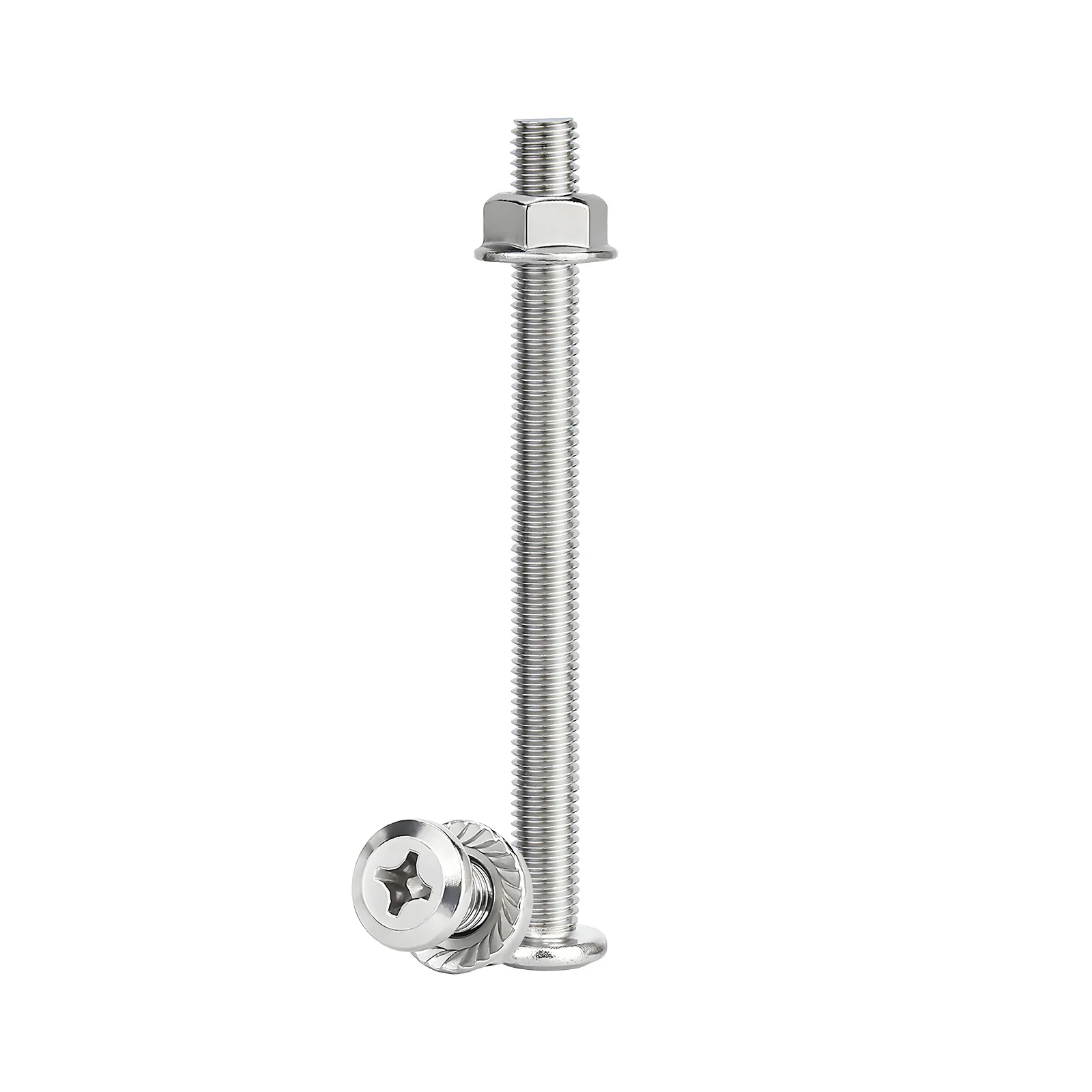 Phillips Flat Head Screws with Serrated Flange Nuts Sets M6/M8/M10 18-8 Stainless Steel - Image 23