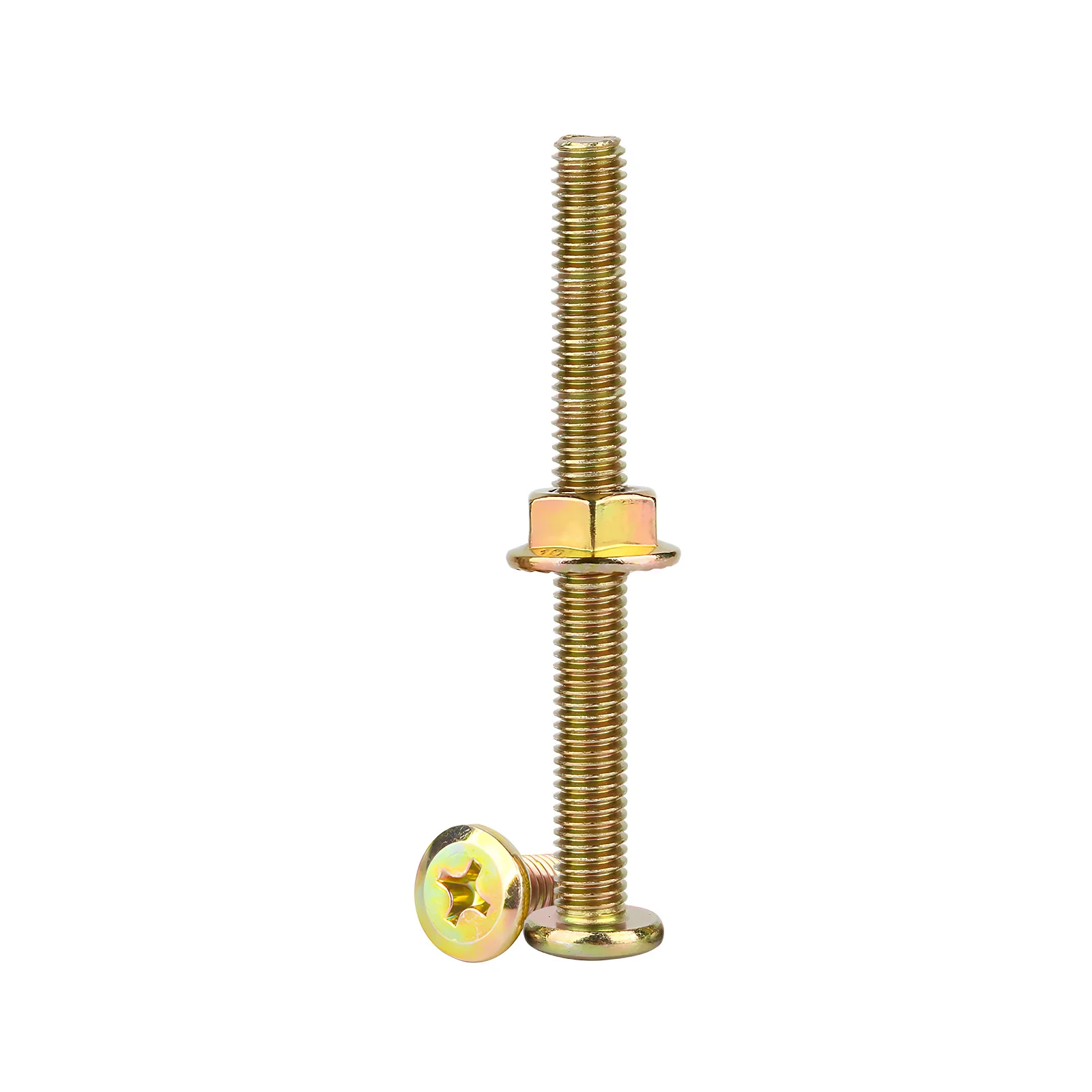 Phillips Flat Head Screws with Serrated Flange Nuts Sets M6/M8 Carbon Steel Color Zinc Plated - Image 61