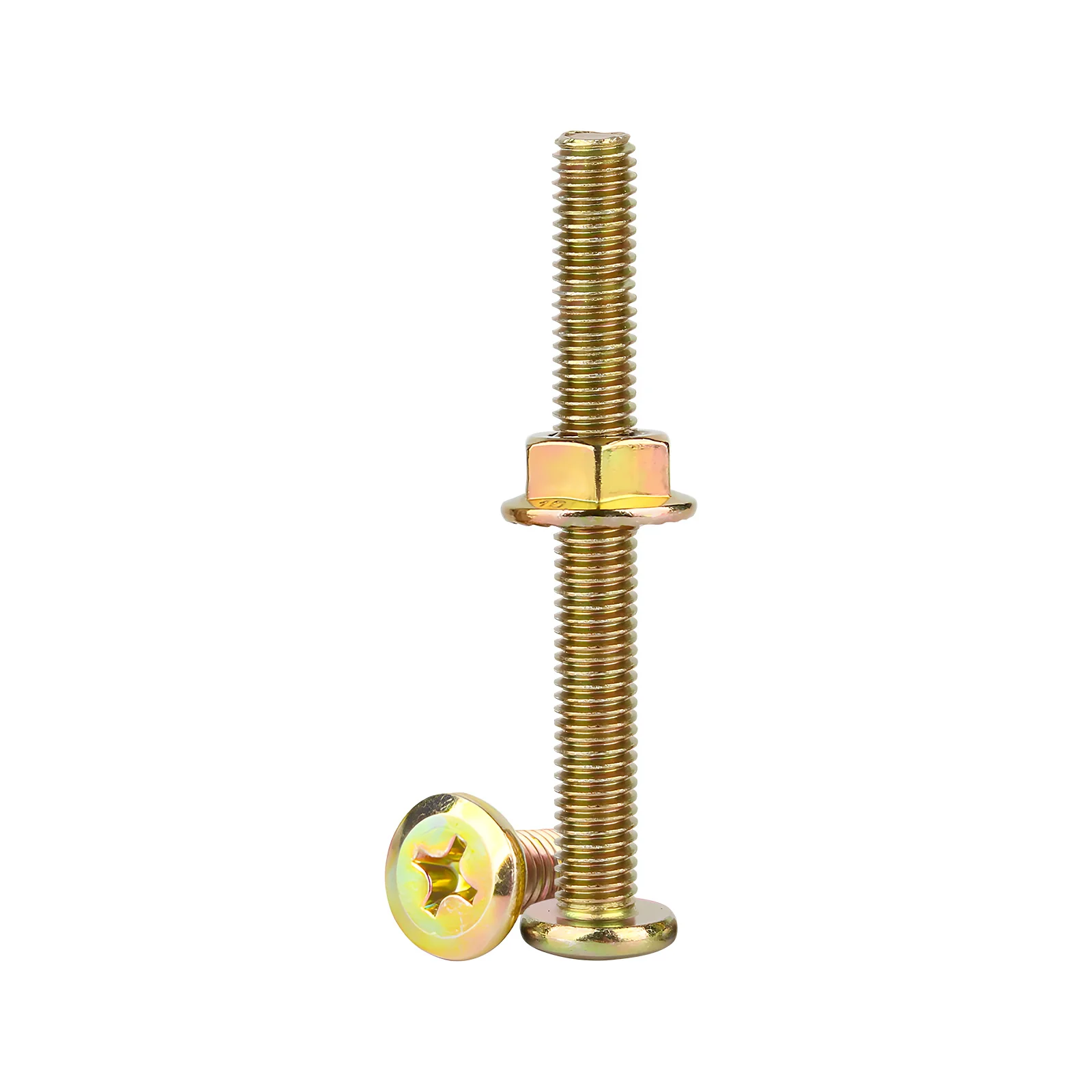 Phillips Flat Head Screws with Serrated Flange Nuts Sets M6/M8 Carbon Steel Color Zinc Plated - Image 65