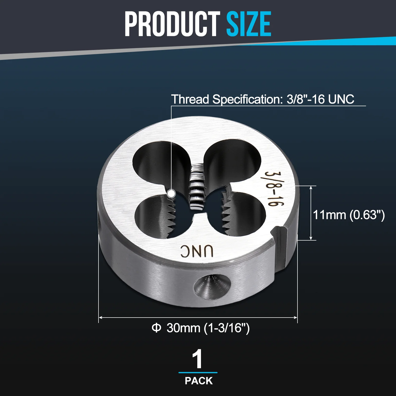 Round Threading Die, Right Hand Threading Die Non-Adjustable - Image 20