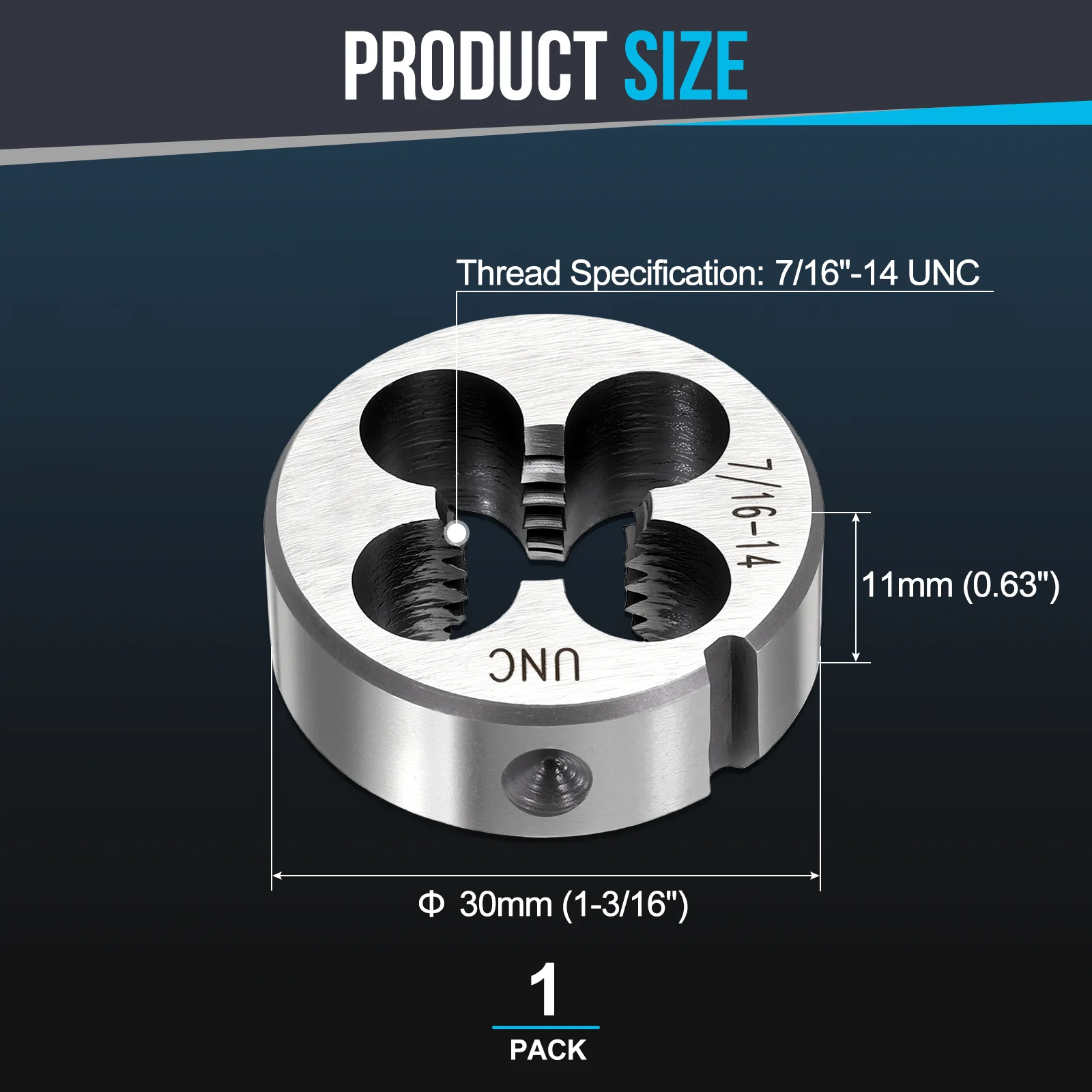 Round Threading Die, Right Hand Threading Die Non-Adjustable - Image 62
