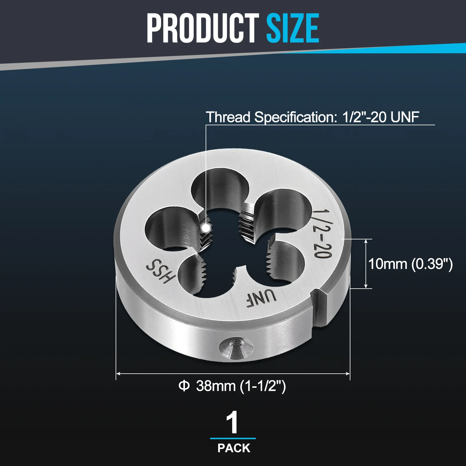 Round Threading Die, Right Hand Threading Die Non-Adjustable - Image 14