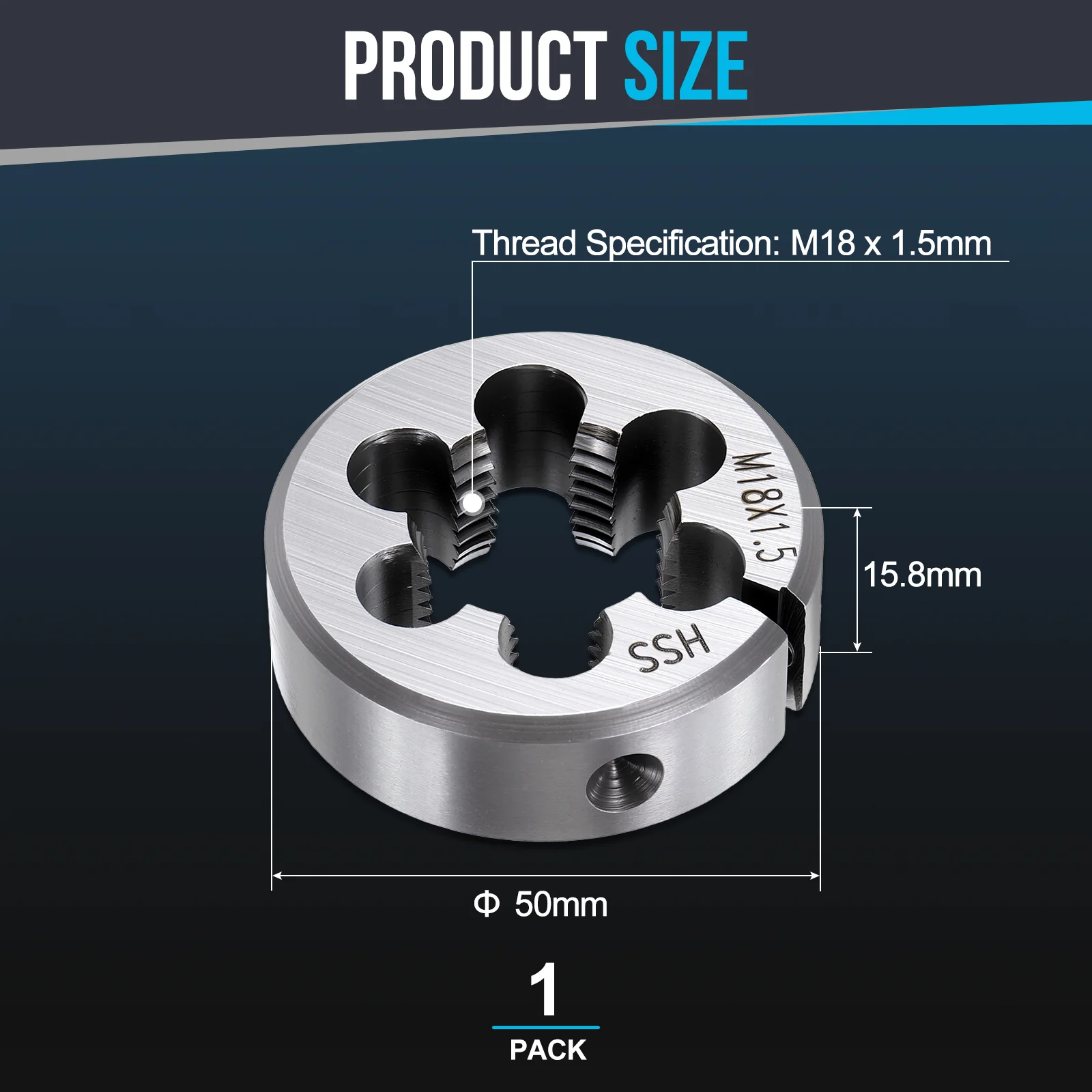 Round Threading Die, Right Hand Threading Die Adjustable - Image 20