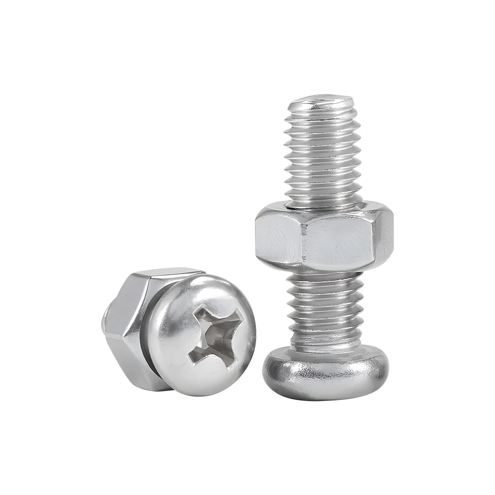 Pan Head Phillips Screws with Nuts M4/M6 Thread Dia. 18-8 Stainless Steel - Image 39