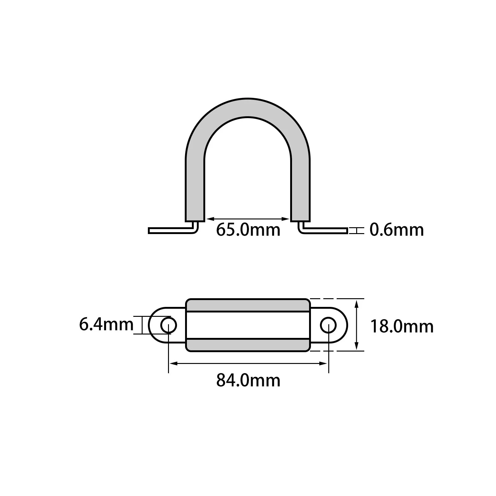 U-shaped Pipe Straps Single Rivet Tab Inner Dia 6mm to 200mm 18-8 Stainless Steel with EPDM Rubber Strip - Image 108