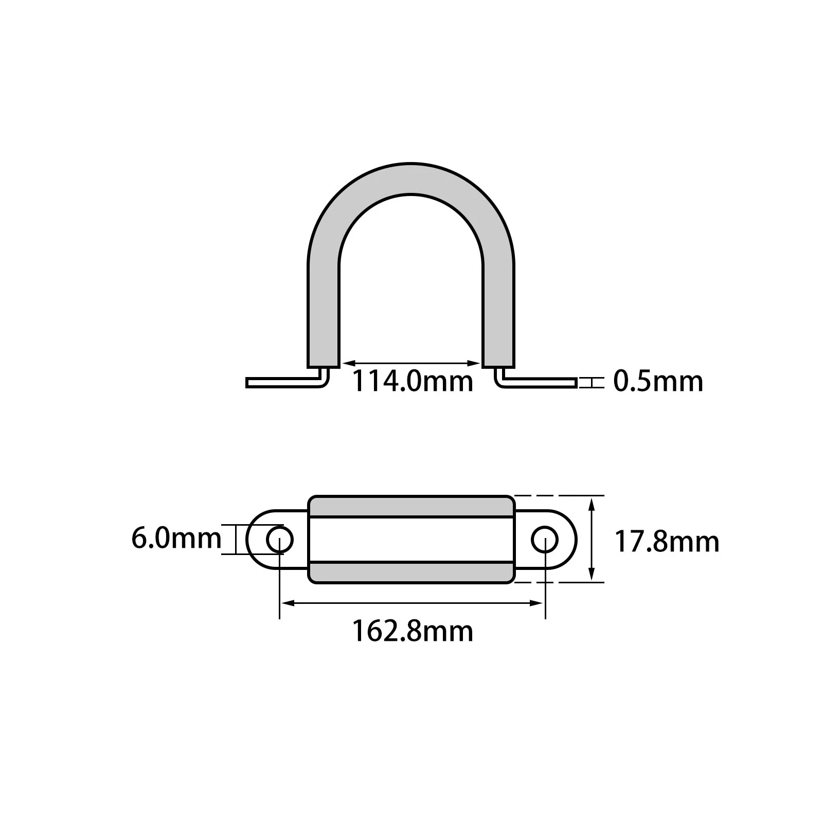 U-shaped Pipe Straps Single Rivet Tab Inner Dia 6mm to 200mm 18-8 Stainless Steel with EPDM Rubber Strip - Image 111