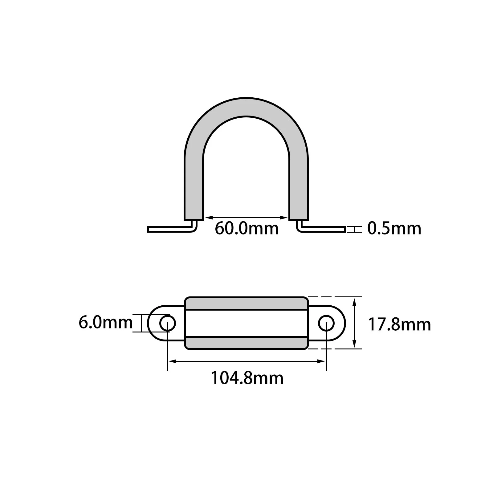 U-shaped Pipe Straps Single Rivet Tab Inner Dia 6mm to 200mm 18-8 Stainless Steel with EPDM Rubber Strip - Image 18