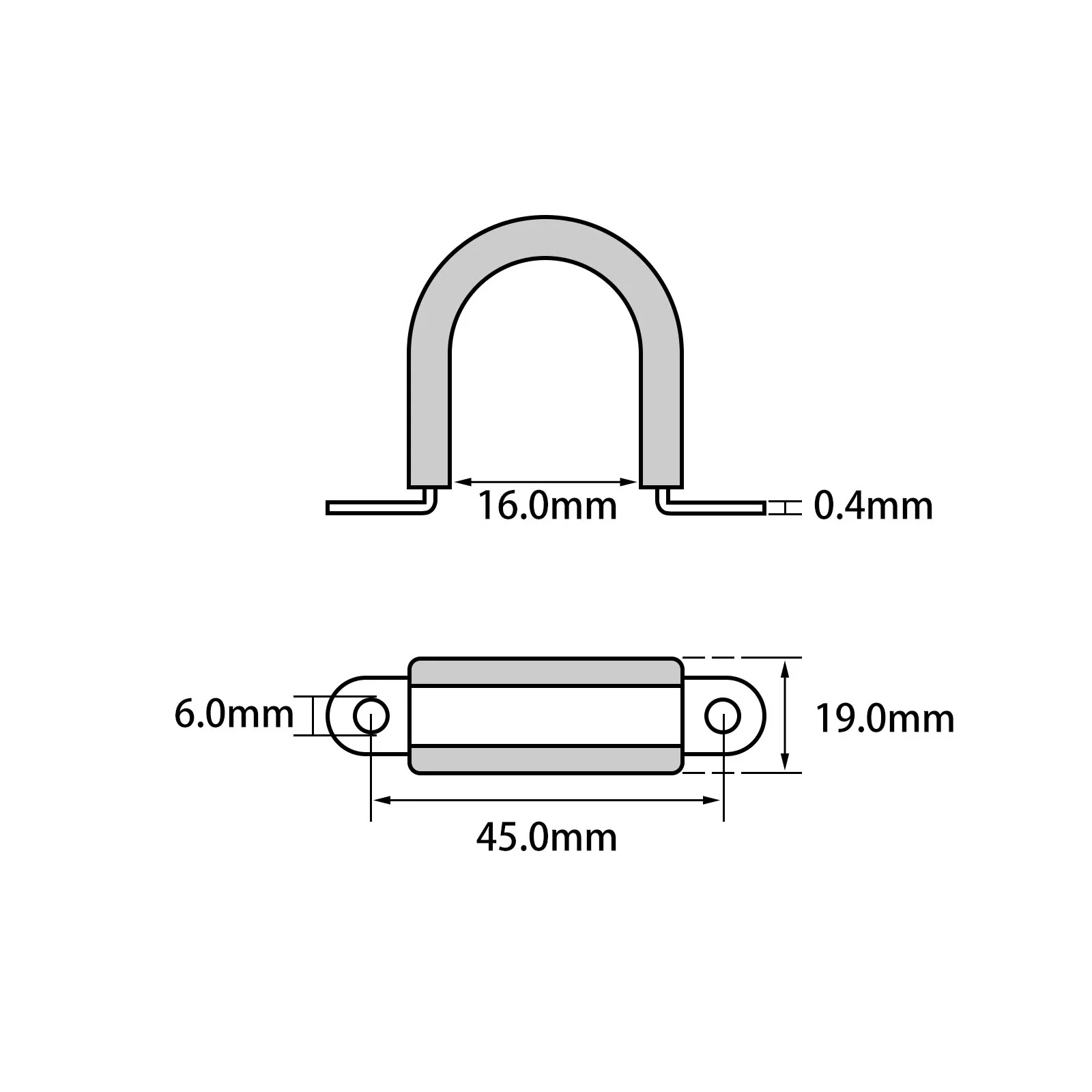 U-shaped Pipe Straps Single Rivet Tab Inner Dia 6mm to 200mm 18-8 Stainless Steel with EPDM Rubber Strip - Image 68