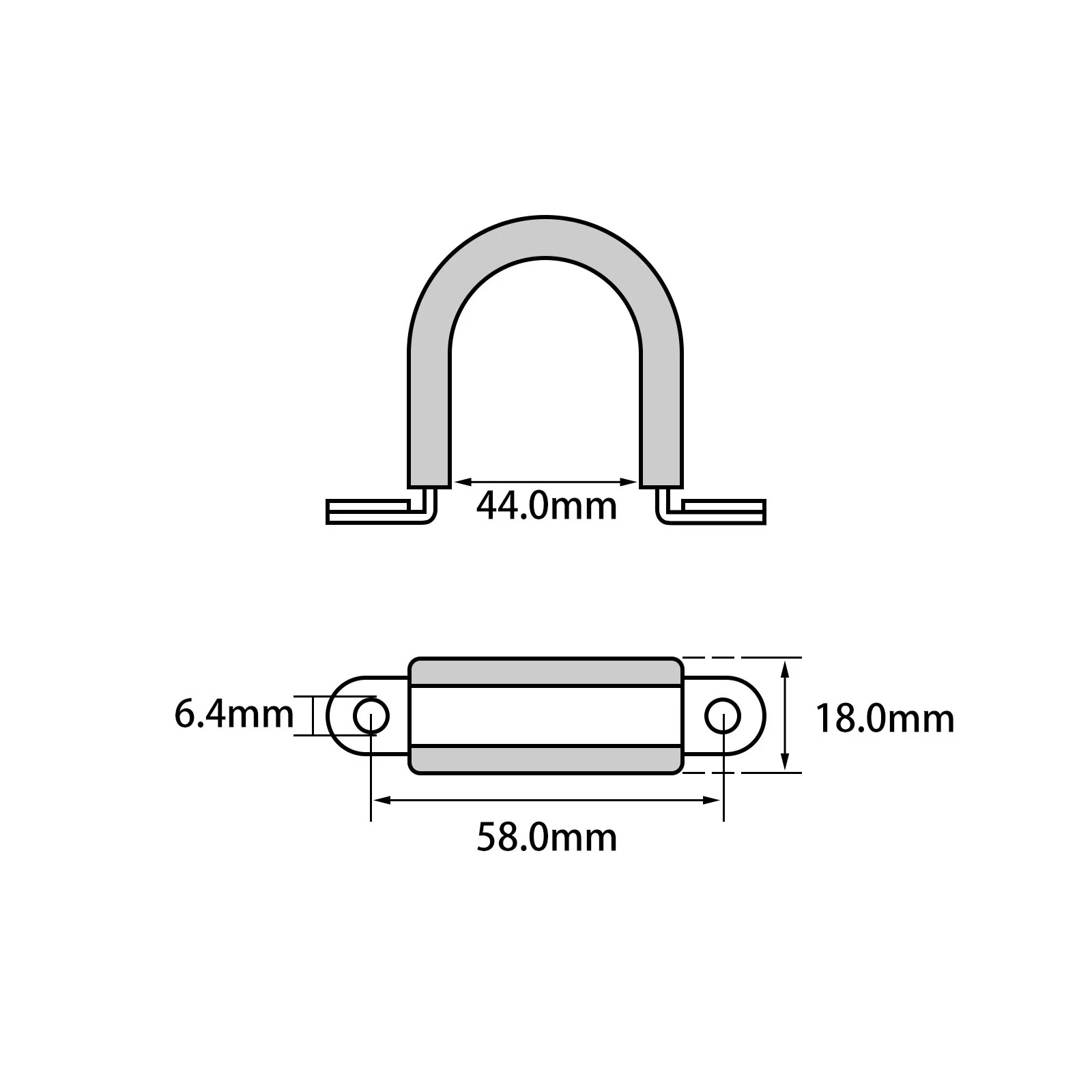 U-shaped Pipe Straps Double Rivet Tab Inner Dia 10mm to 80mm 18-8 Stainless Steel with EPDM Rubber Strip - Image 16