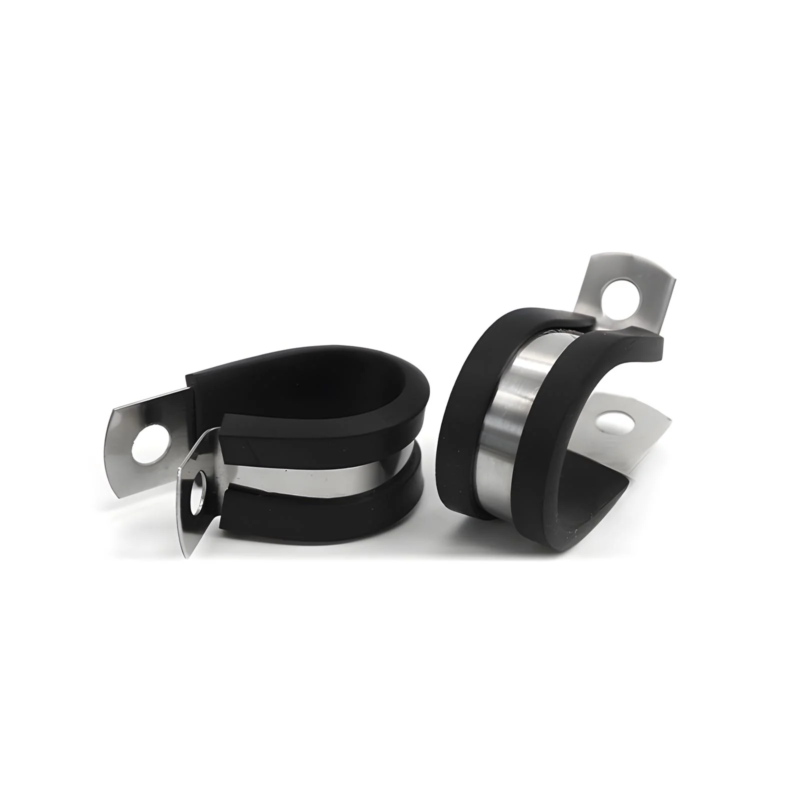 R-shaped Pipe Straps Single Rivet Tab Inner Dia 5mm to 200mm 18-8 Stainless Steel with EPDM Rubber Strip - Image 27
