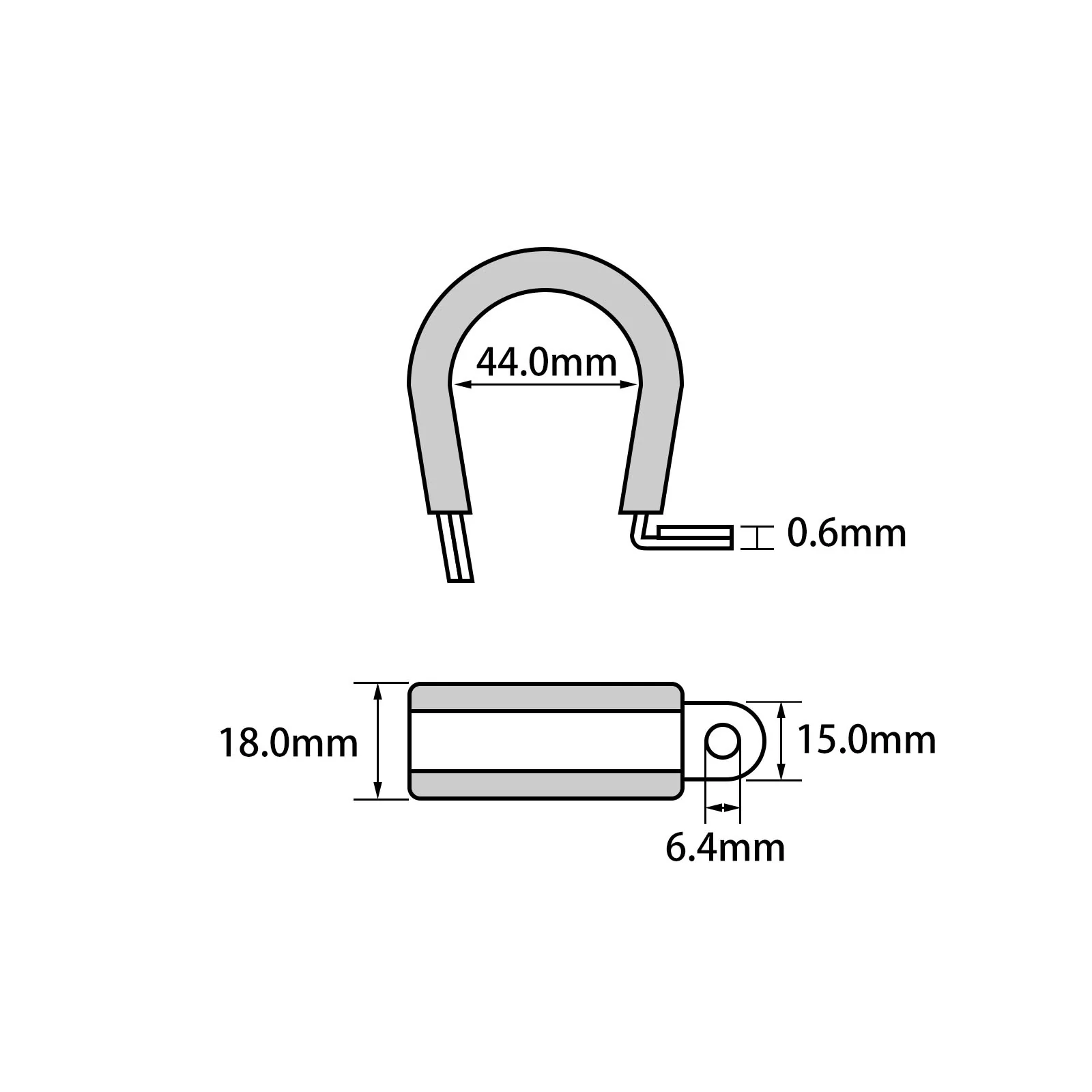 R-shaped Pipe Straps Double Rivet Tab Inner Dia 6mm to 80mm 18-8 Stainless Steel with EPDM Rubber Strip - Image 24